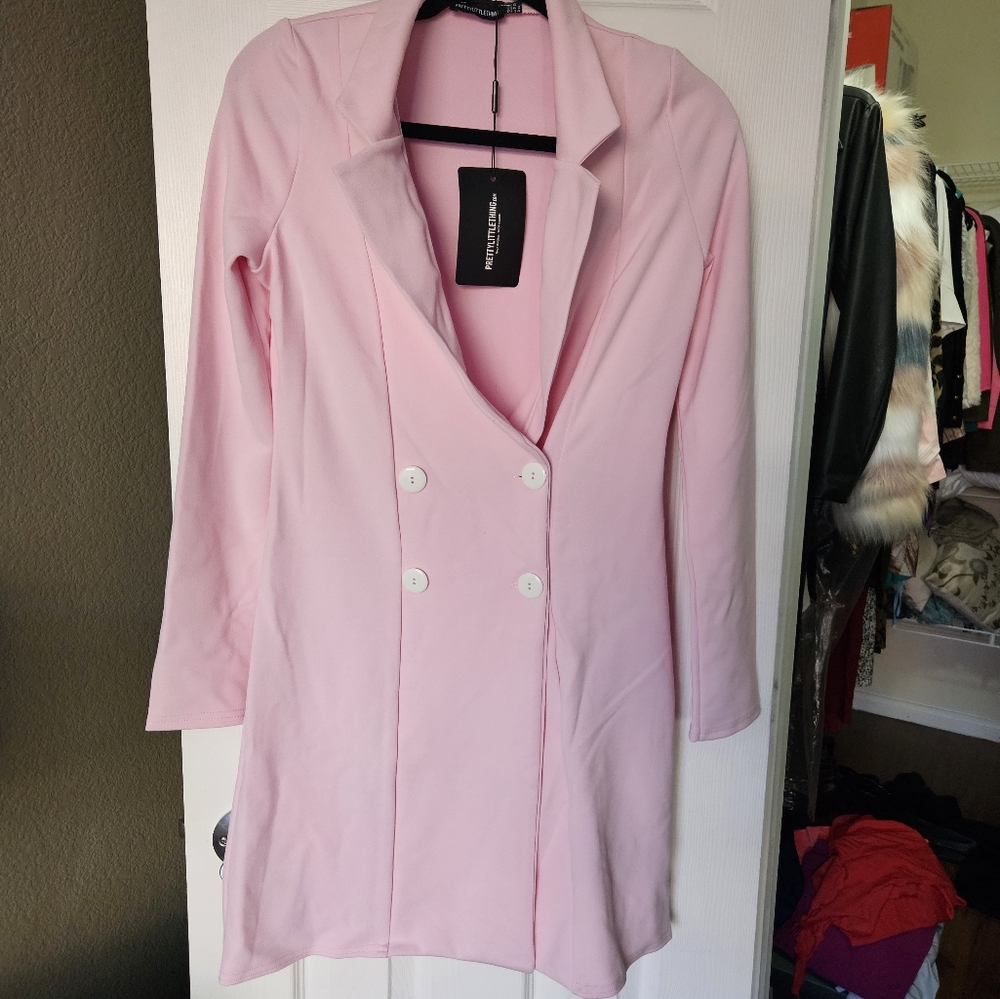 Tall Pink Blazer Dress - Picture 3 of 5